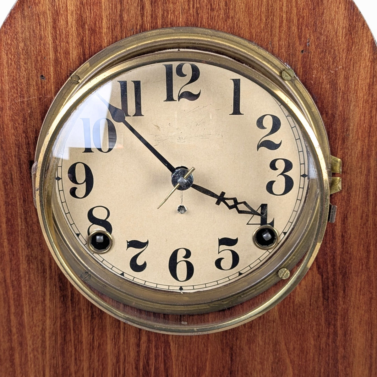 Antique Seth Thomas Gothic Beehive Cherry Mantel Clock W/ 5” Dial - Working