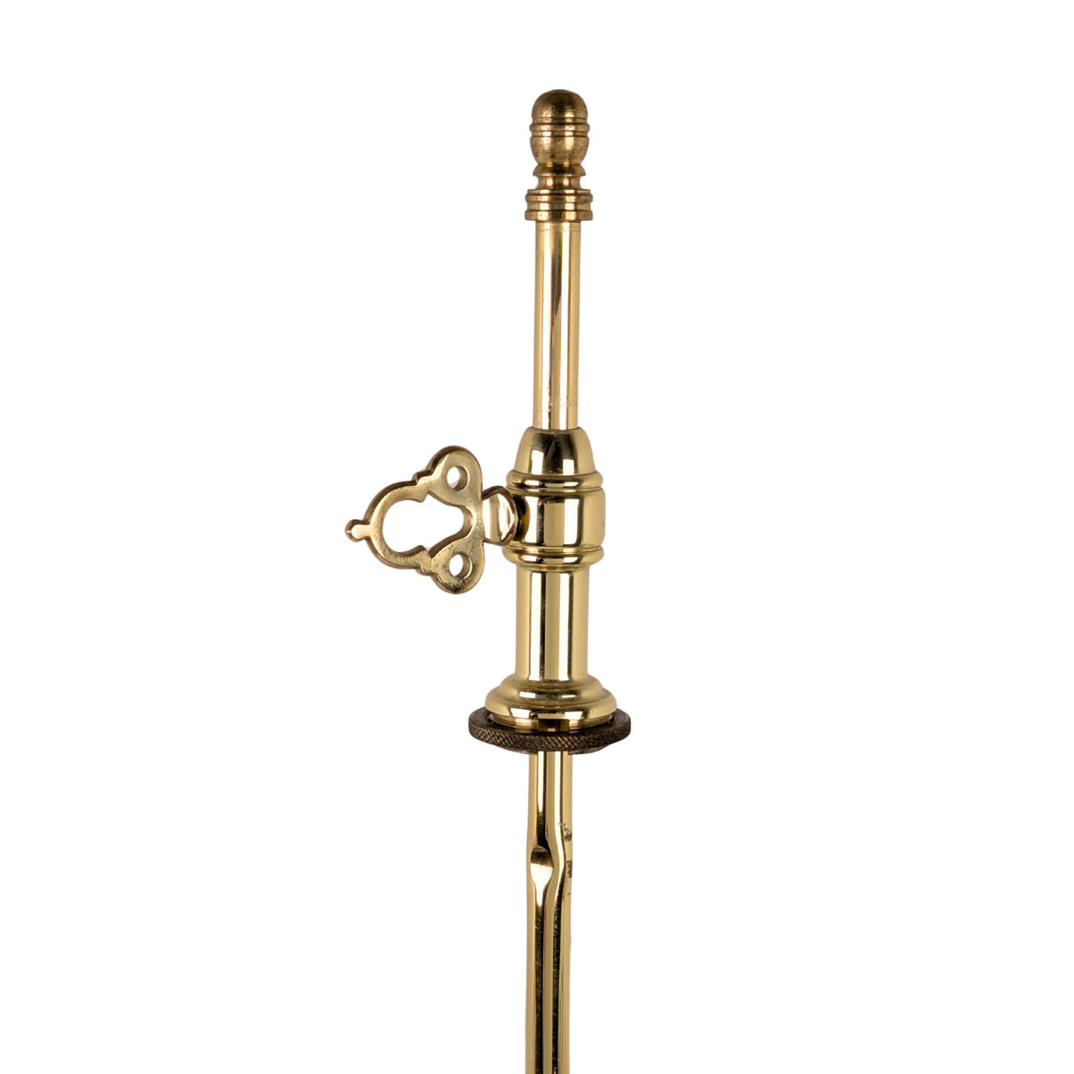 Mid-Century Baldwin Solid Forged Brass Triple Horn Bouillotte Desk Lamp, 25.5"