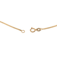 Vintage 14K Gold 11 Diamond Herringbone Chevron Child's Necklace, 14.5"