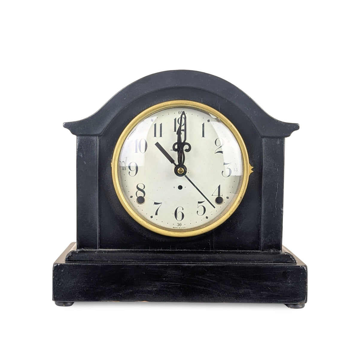 Seth Thomas Restored Mantel Clock with Vintage Case & Modern Quartz Battery