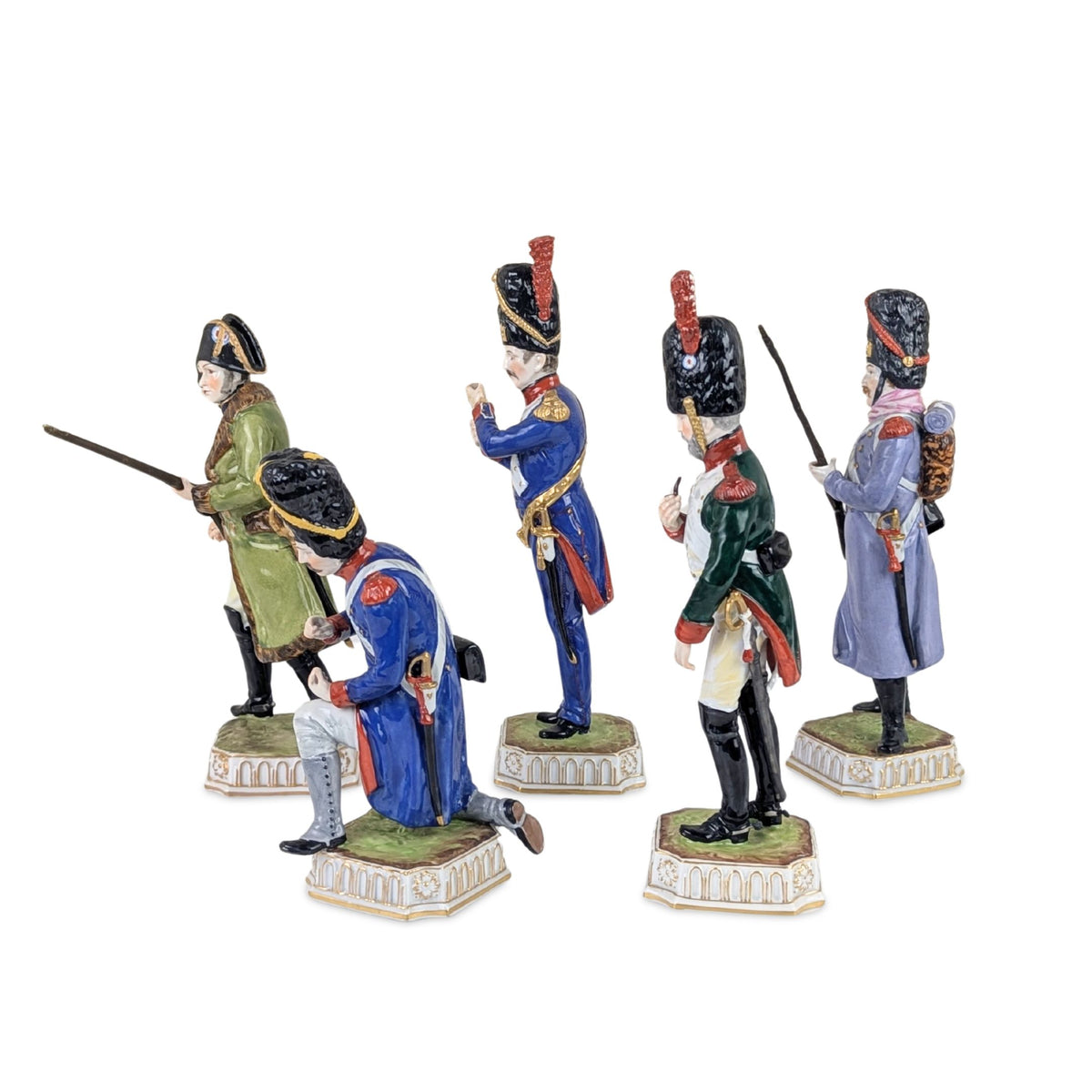 Capodimonte/Carl Thieme Dresden Porcelain Napoleon Soldiers - Lot of 5 Figurines