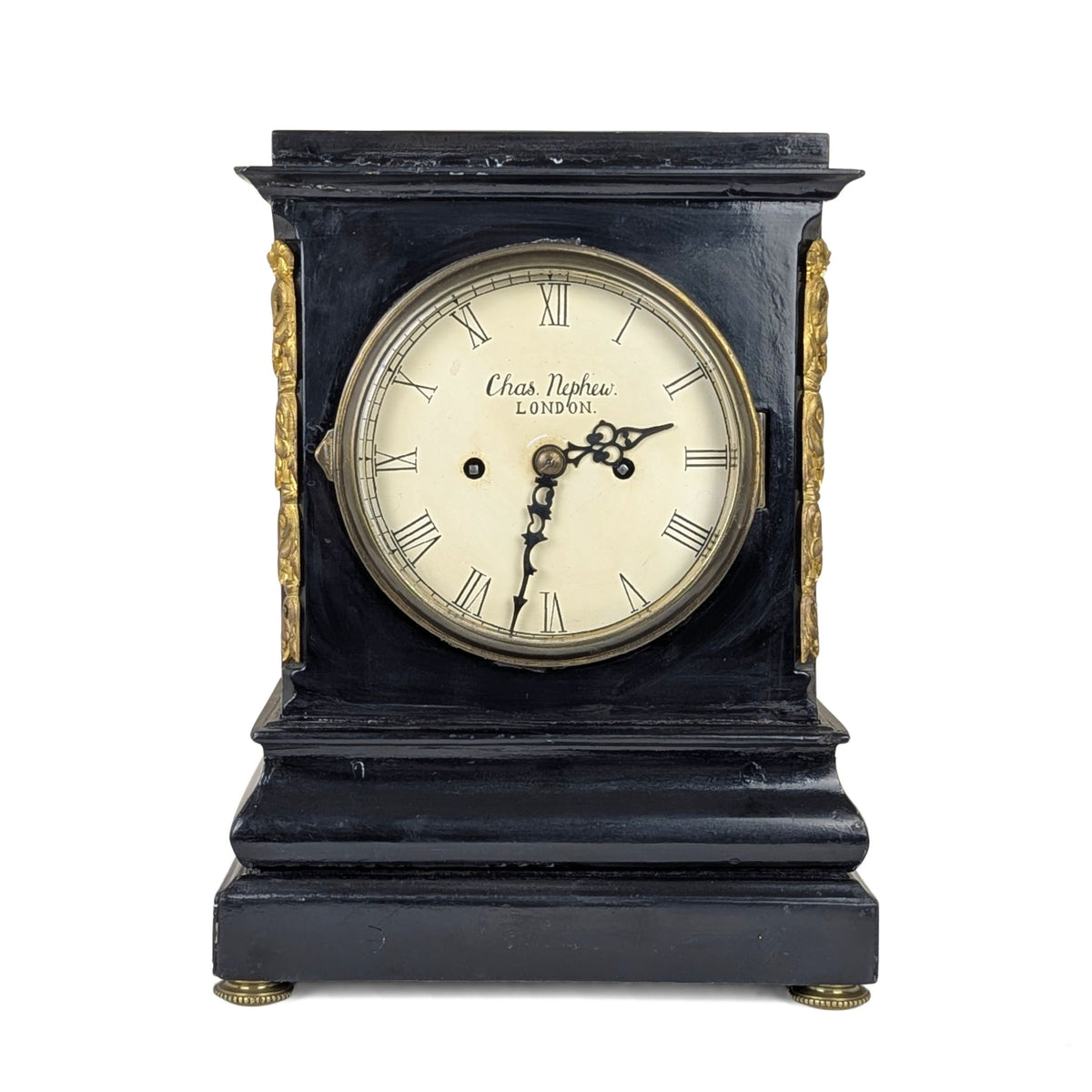 Chas. Nephew London 19th c. English Twin Fusee Mantel Clock - Running Excellent