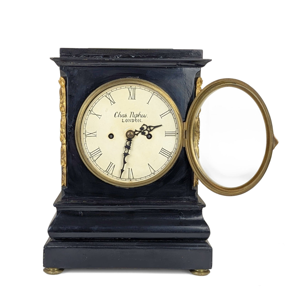 Chas. Nephew London 19th c. English Twin Fusee Mantel Clock - Running Excellent
