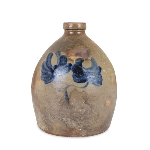 Antique J. CATRE Huntingdon PA 1 Gal Stoneware Ovoid Jug, Cobalt, c. 1840