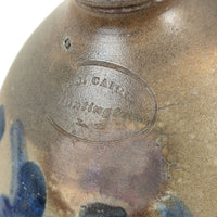 Antique J. CATRE Huntingdon PA 1 Gal Stoneware Ovoid Jug, Cobalt, c. 1840