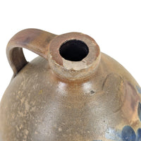 Antique J. CATRE Huntingdon PA 1 Gal Stoneware Ovoid Jug, Cobalt, c. 1840
