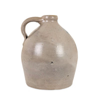 Antique 19th c. Salt Glazed 1 Gallon Ovoid Stoneware Jug, Cobalt Blue, Primitive