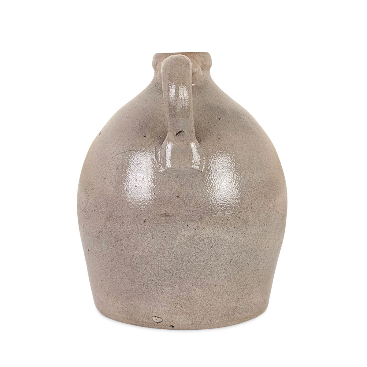 Antique 19th c. Salt Glazed 1 Gallon Ovoid Stoneware Jug, Cobalt Blue, Primitive