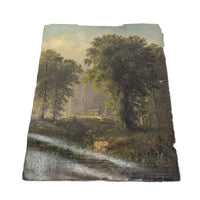 Herman Geyer 19th c. Hudson River School Style Landscape, Oil on Canvas