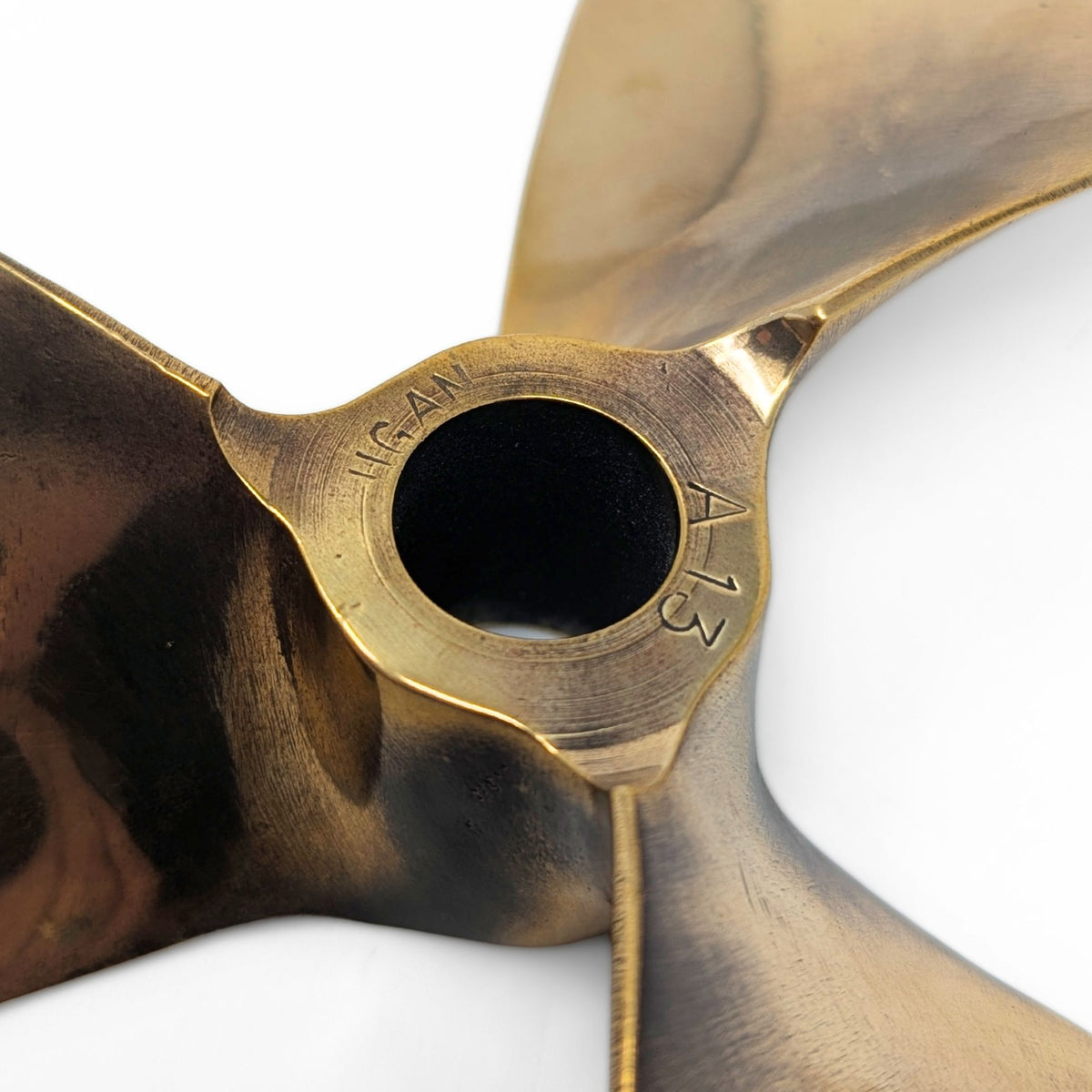 Vintage Michigan Wheel Bronze Propeller A-13 Inboard 3 Blade 7" Dia Keyed Tapered