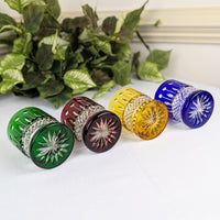 Fabergé "Xenia" Multicolor Cut to Clear Crystal Double Old Fashioned Glasses (4)