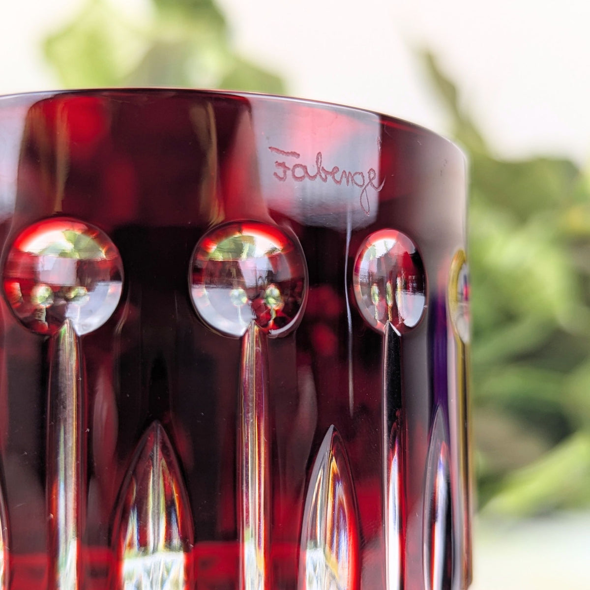 Fabergé "Xenia" Multicolor Cut to Clear Crystal Double Old Fashioned Glasses (4)