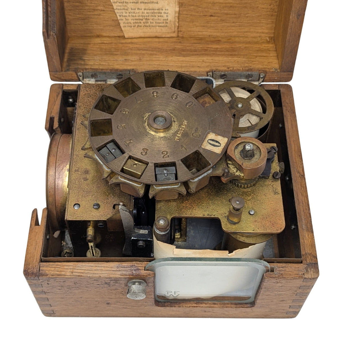 1930's Plasschaert No.3 Belgium Pigeon Racing Clock Timer Chronometer #46578