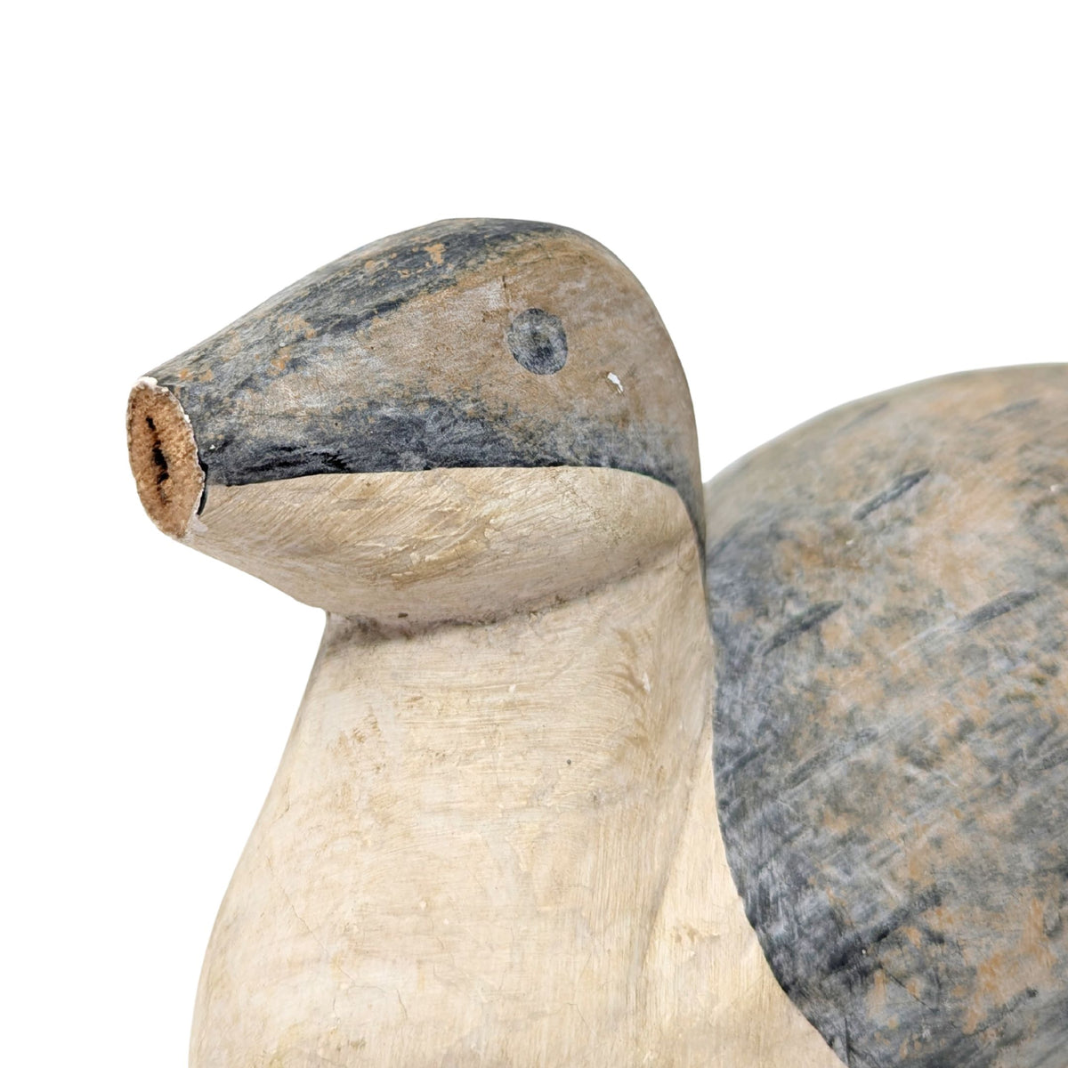 Antique One-Piece Palm Frond Canvasback Hen Duck Decoy, Southern Folk Art