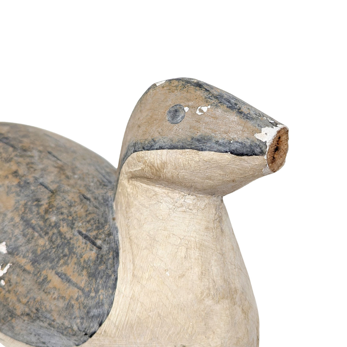 Antique One-Piece Palm Frond Canvasback Hen Duck Decoy, Southern Folk Art