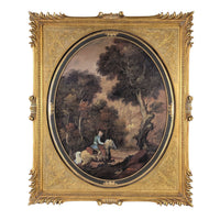 Pair of Framed Italianate Classical Landscape Oil Paintings, Signed Van Leuen