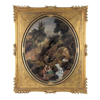 Pair of Framed Italianate Classical Landscape Oil Paintings, Signed Van Leuen
