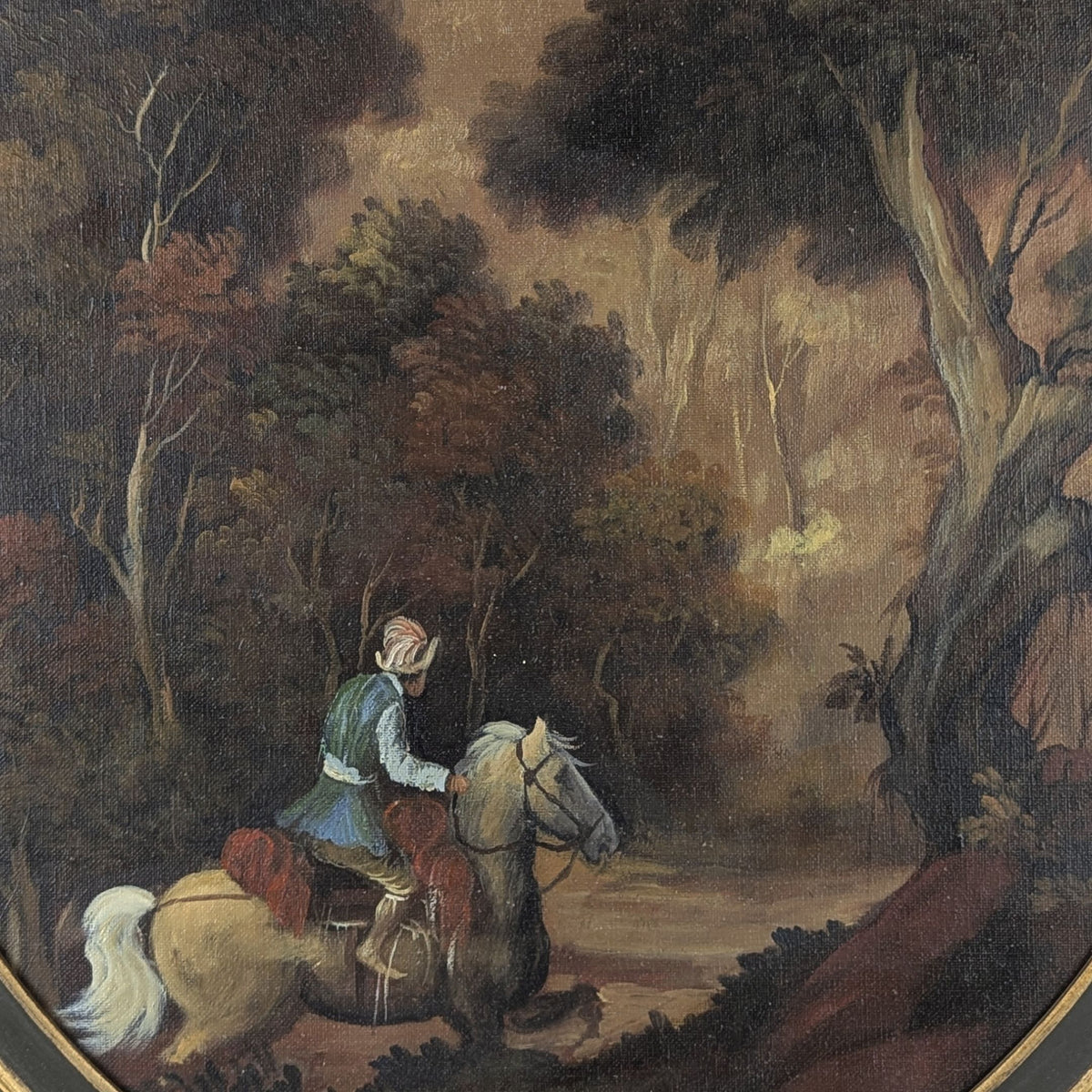 Pair of Framed Italianate Classical Landscape Oil Paintings, Signed Van Leuen