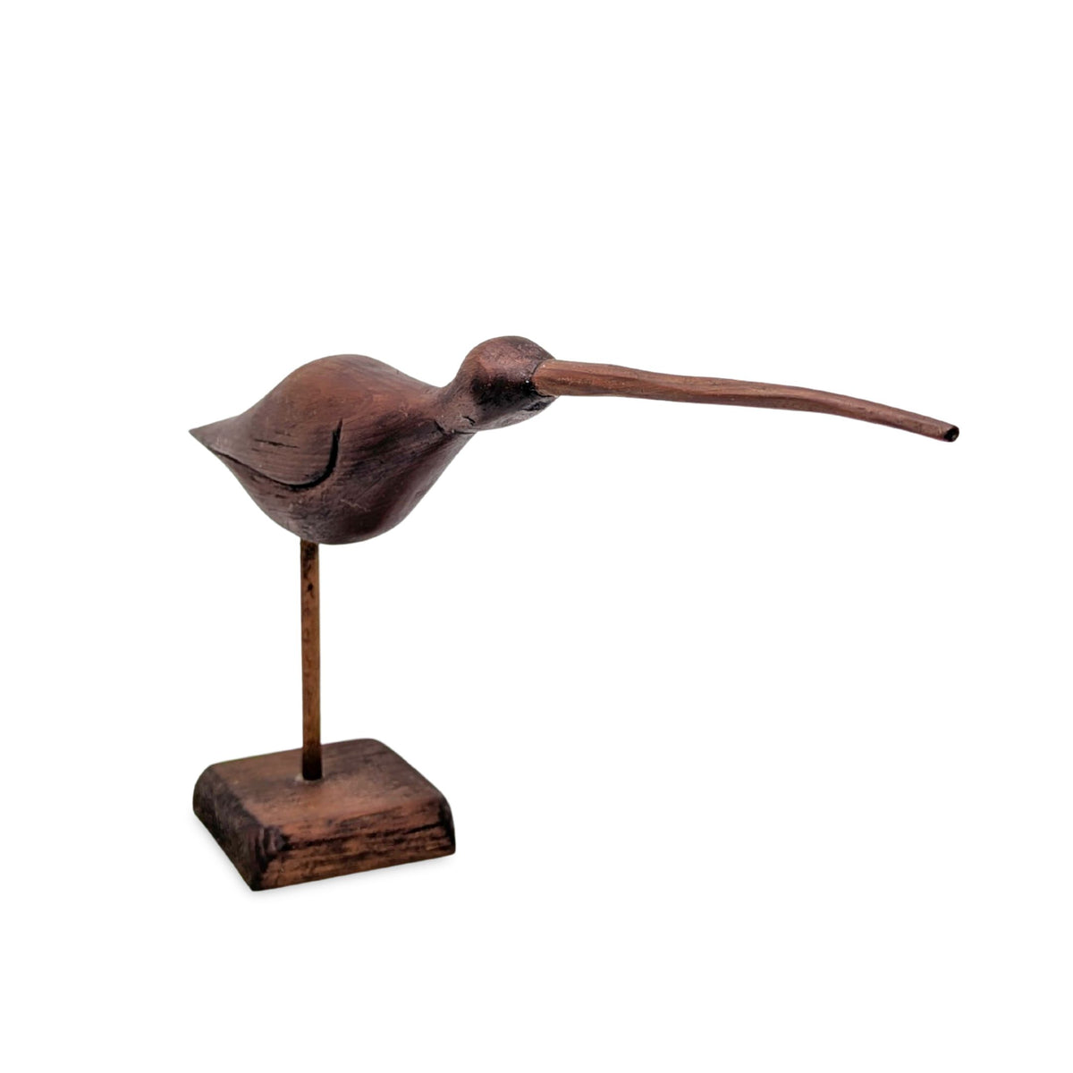 1930s Virginia Folk Art Carved Applewood Shorebird Decoy – Susan, Mathews Co.