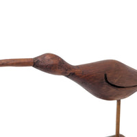1930s Virginia Folk Art Carved Applewood Shorebird Decoy – Susan, Mathews Co.