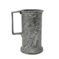 Antique 19th c. French Pewter 1 Litre Tankard, Amiens Hallmarked, 7 1/8"