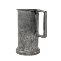 Antique 19th c. French Pewter 1 Litre Tankard, Amiens Hallmarked, 7 1/8"