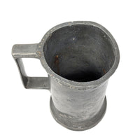 Antique 19th c. French Pewter 1 Litre Tankard, Amiens Hallmarked, 7 1/8"