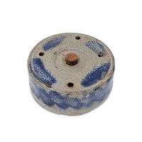 Antique 1810-1830 Baltimore Stoneware Inkwell w/ Cobalt Swag, Thomas Point MD