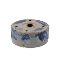 Antique 1810-1830 Baltimore Stoneware Inkwell w/ Cobalt Swag, Thomas Point MD