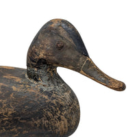 Antique 1910s Solid Wood Duck Decoy, Mathews County VA Farm Estate