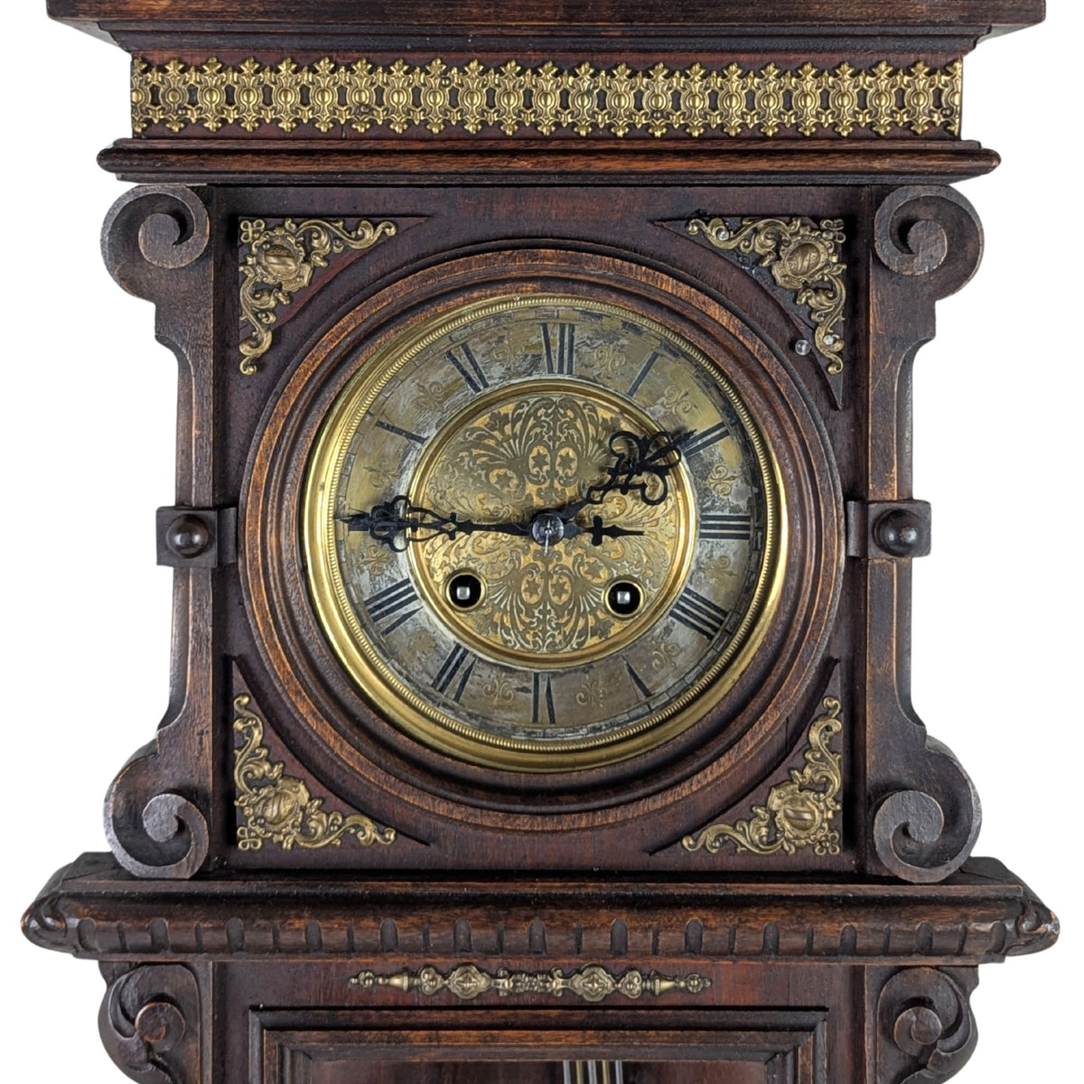 1912 Gustav Becker Freischwinger Regulator P42 Walnut Wall Clock - Running