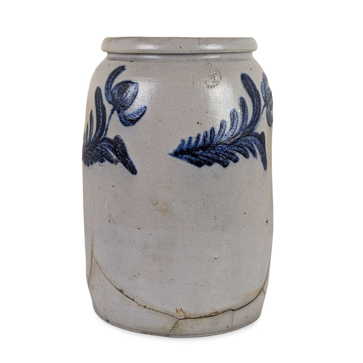Antique Richard Remmey Philadelphia 2G Stoneware Jar with 1/2G Blunder Mark