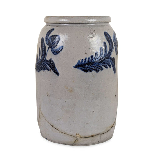 Antique Richard Remmey Philadelphia 2G Stoneware Jar with 1/2G Blunder Mark