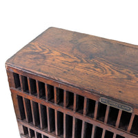 Antique Geo Damon & Sons NYC Letterpress Printers Wood Furniture/Reglet Cabinet
