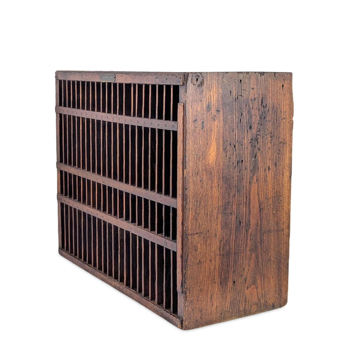 Antique Geo Damon & Sons NYC Letterpress Printers Wood Furniture/Reglet Cabinet