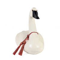 Signed Fred & Sally Schieber Hand Carved Wood Swan Decoy, BH Series, 2000