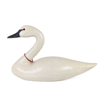 Signed Fred & Sally Schieber Hand Carved Wood Swan Decoy, BH Series, 2000