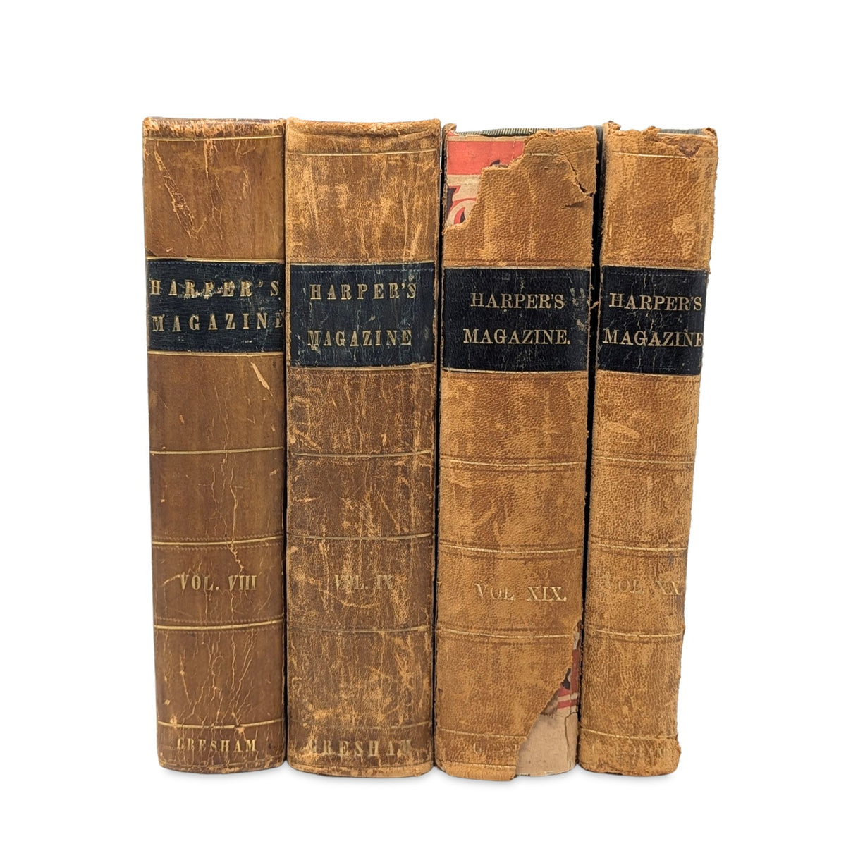 Harper's New Monthly Magazine (4) Bound Volumes, 1853 - 1854,  1859 - 1860