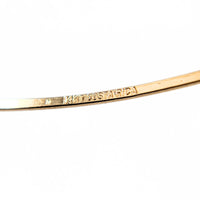 Vintage 14K Yellow Gold Diamond-Cut Hinged Bangle Bracelet, Costa Rica