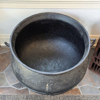 Antique 40-Gallon Cast Iron Cauldron & Mosaic Patio Table / Fire Pit