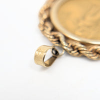 1986 1/10oz American Gold Eagle Rope Bezel Pendant