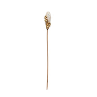 Antique Victorian 9K Gold Baroque Pearl Stick Pin, 11mm - XRF Tested