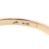Vintage 10K Yellow Gold 5.8mm Pearl & Diamond Ring - Size 5.25