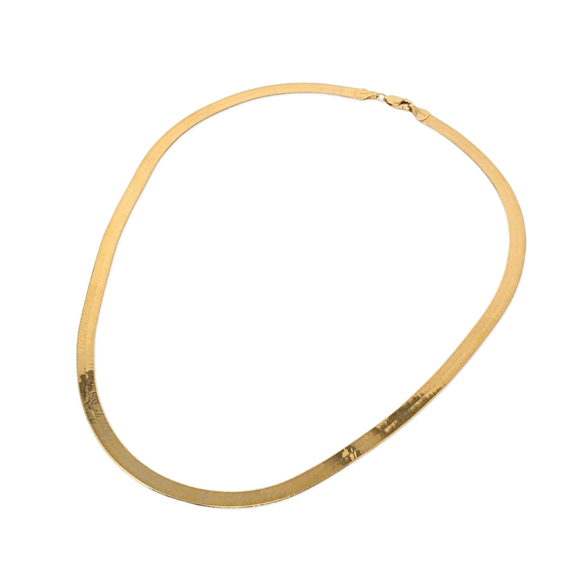 Aurafin Italian 14K Yellow Gold 5.8mm 20” Herringbone Chain Necklace