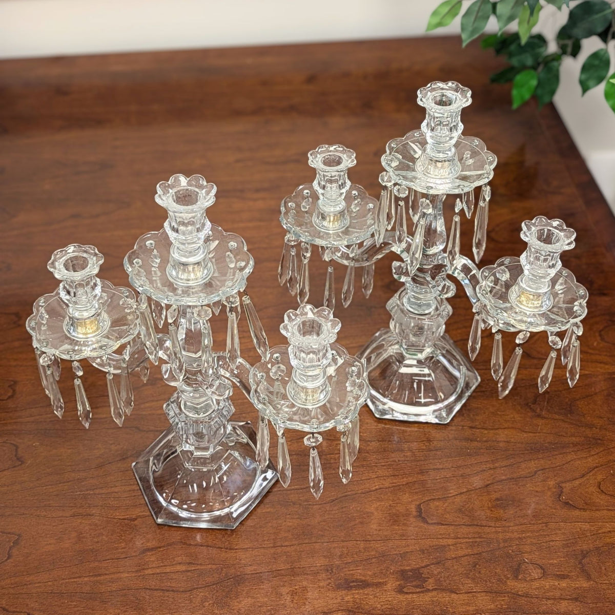 Heisey #301 Old Williamsburg 3-Light Candelabras (Pair)