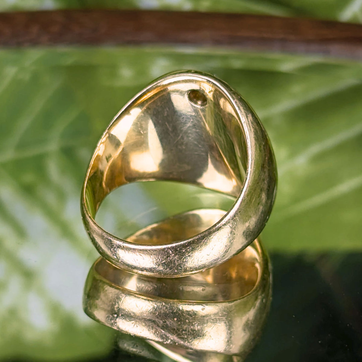 Antique 14K/15K Gold Masonic Signet Ring 14.4g Old Euro Diamond - Size 7.25