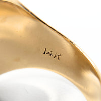 Antique 14K/15K Gold Masonic Signet Ring 14.4g Old Euro Diamond - Size 7.25