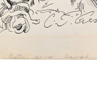 1902 Pen & Ink Drawing on Bristol Board "Their First Quarrel" After C.D. Gibson