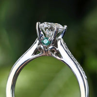 14K White Gold .75ct+ Diamond Solitaire Engagement Set - Size 5.75