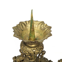 Antique Gilt Bronze 15" Alter/Tabernacle Pricket Candlesticks (Pair)